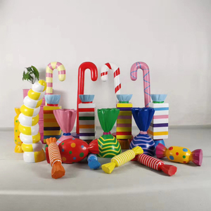 Statue géante en résine en forme de cornet de crème glacée fondant, artisanat, mobilier, publicité, accessoires photographiques, sculpture de bonbons et sucettes, faite à <span class=keywords><strong>la</strong></span> main - Product Image 5