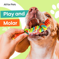 Juguete Masticable para Perros de Cuerda de Algodón Clásico y Colorido - Alivio Interactivo del Aburrimiento y Limpieza Dental - Venta al por Mayor de Fábrica
