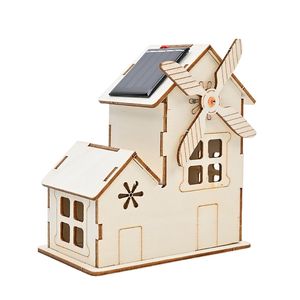 Modèle de construction de cabane solaire en bois OKYN-G5428-24 avec électronique fonctionnelle pour enfants et adolescents - Product Image 4
