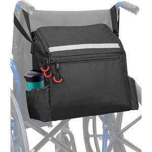 Sac de rangement arrière pour fauteuil roulant en plein air de grande capacité Sac de rangement multifonctionnel pour marcheur de réadaptation - Product Image 1