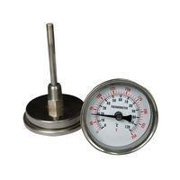 Thermomètre bimétallique industriel haute température 0-120 degrés Celsius