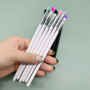 Wholesale Flat Lash Lifting <b>Tool</b> Brush Long Handle Silicone Brush for Lash - Product Image 3