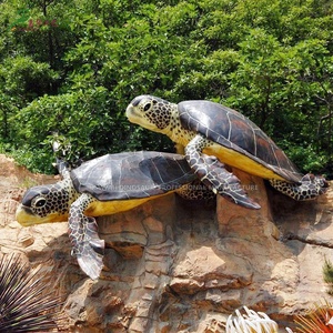Equipo de parque de temática marina, estatua de tortuga marina animatrónica personalizada para acuario al aire libre, modelo de tortuga marina - Product Image 1