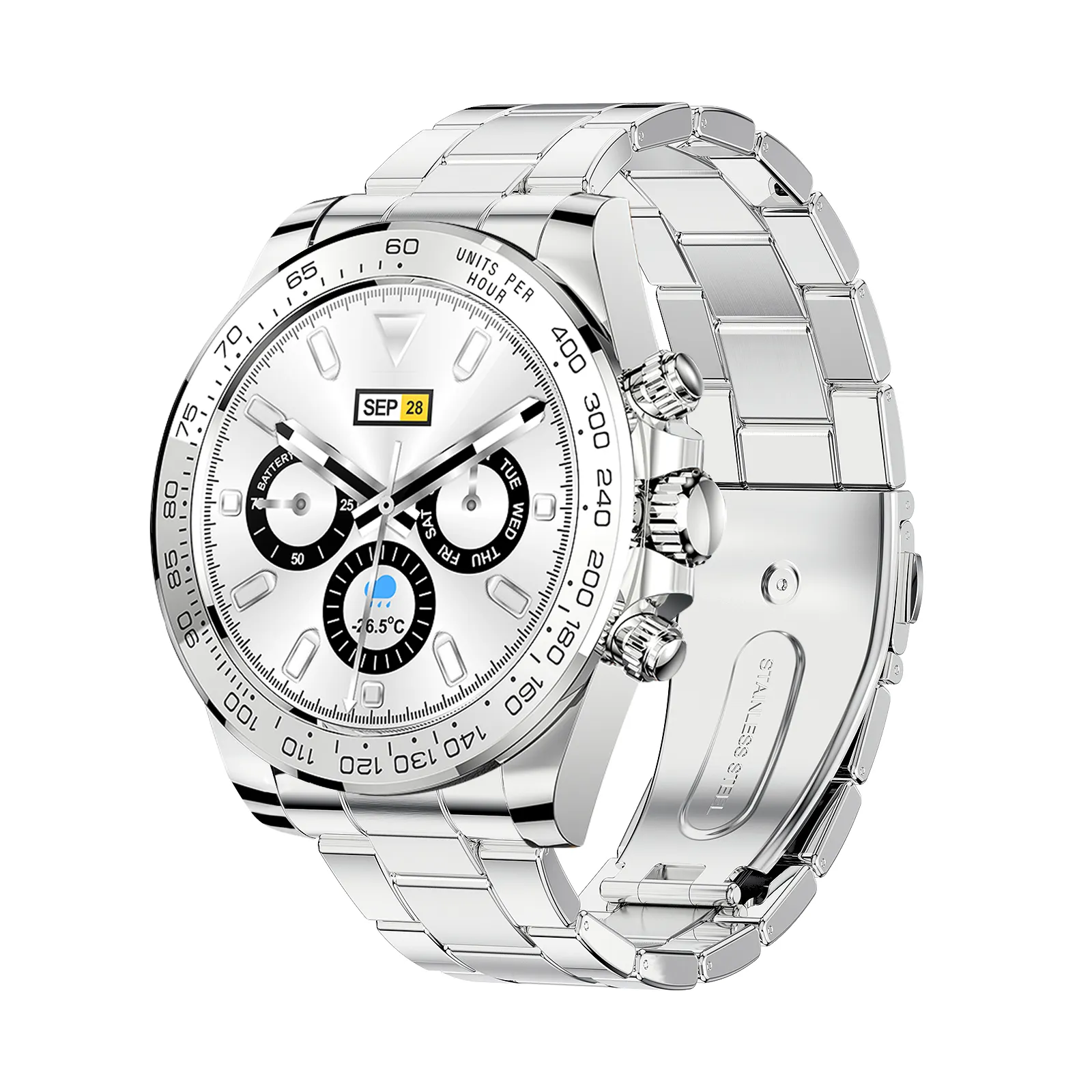 Big Odm Customised Relog Inteligente Latest Private Label De Mujer Big Screen 2023 Rotatable Health Metallic Smart Watch