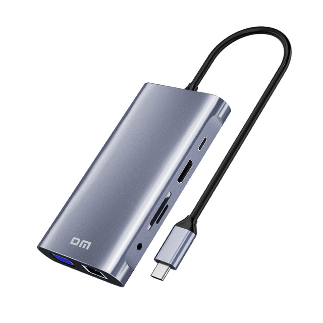 11 in 1 USB C 3.0 Hub with 7-Port Data Adapter Powered USB Docking Station for Flash Drives USB HUB in Stock