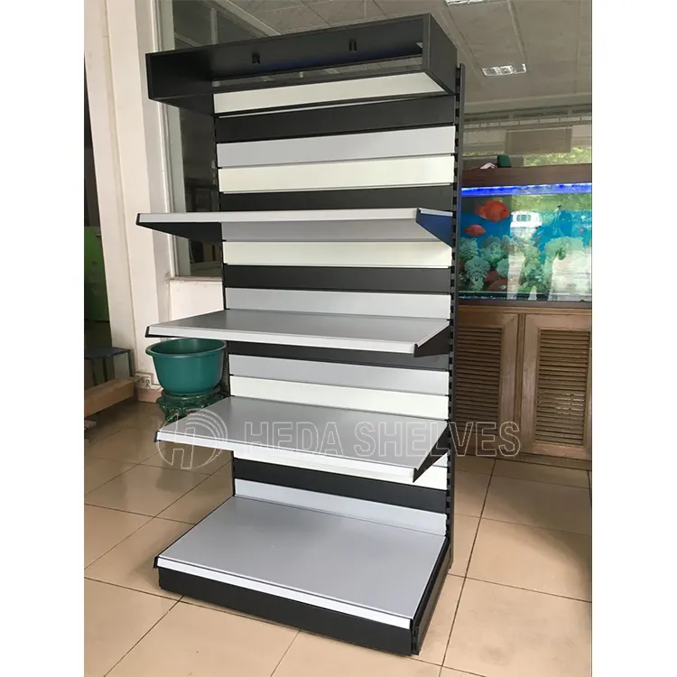 4-Layer Movable Frees tanding Merchandising Pegboard Panel Retail Store Powder Tools Display Stand