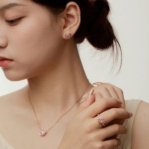 Dylam Tiny Charm <b>Fine</b> Jewelry S925 Silver Rose Gold Plated Christmas Festival Gift Heart Love Shape 5A Zirconia <b>Stud</b> <b>Earrings</b> - Product Image 2