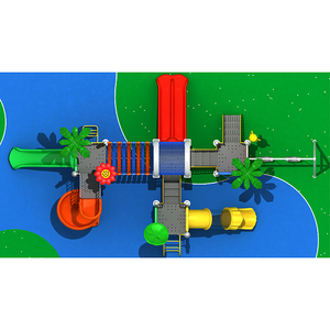 Toboggan et balançoire <span class=keywords><strong>de</strong></span> terrain <span class=keywords><strong>de</strong></span> jeu extérieur coloré pour enfants améliore les compétences d'équilibre renforce le courage et favorise l'apprentissage amusant actif - Product Image 2