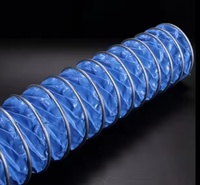 Tuyau d'aération flexible en PVC avec fil d'acier spiralé de 5 pouces * 10 m, pliable, pour la ventilation des espaces confinés