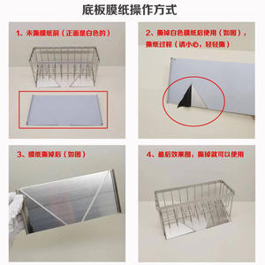 Égouttoir à éponge en acier inoxydable Huasimeng avec plateau de drainage pour évier de cuisine et support de rangement pour comptoir - Product Image 4