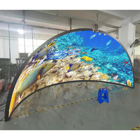 Pantalla LED de Túnel Inmersivo para Interiores con Forma Personalizada, Panel de Video LED Flexible SMD P1-P2.9