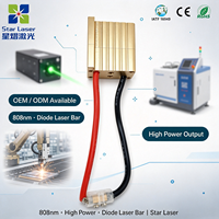 Modul Laser 808nm Dioda Laser Daya Tinggi Batang Laser Tunggal Modul Batang Tunggal Pendingin Udara Sirip Berpendingin Udara untuk Pemompaan Laser Serat