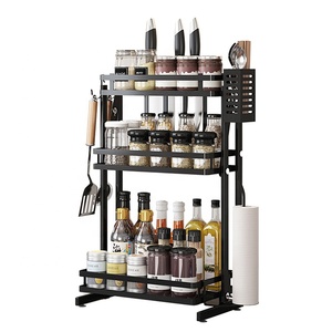 Kệ Để Bàn 2-3 Tầng Bằng Thép Không Gỉ Có Thể Gập Lại Spice Rack Lazy Susan Organizer