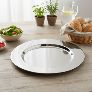 Vassoio Decorativo Rotondo Ecologico D=240mm per Servire Cibo a Casa - Product Image 3