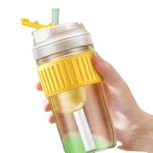 Botella de Agua Deportiva Personalizada con Logotipo, Libre de BPA, con Pajita, Tapa de un Toque y Asa de Transporte Suave - Product Image 1