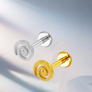 Titanium Plated Butterfly Stud <b>Earrings</b> With Zircon For Ear Cartilage Piercing Unisex Jewelry ASTM F136 Titanium - Product Image 3