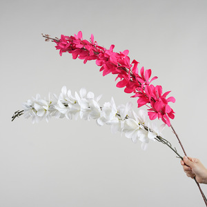 ดอกลาร์กสปอร์ประดิษฐ์สีขาวและสีแดงสำหรับตกแต่งงานแต่งงานและตกแต่งบ้าน - Product Image 2