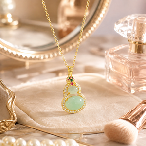 Collana corta con ciondolo a forma di zucca verde, regalo retrò da donna per tutti i giorni - Product Image 6