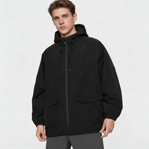 Fornitore Cinese Nuovi Arrivi Giacca da Uomo di Lusso con Cerniera Tinta Unita Giacca Invernale in Poliestere Antivento Chaqueta - Product Image 2