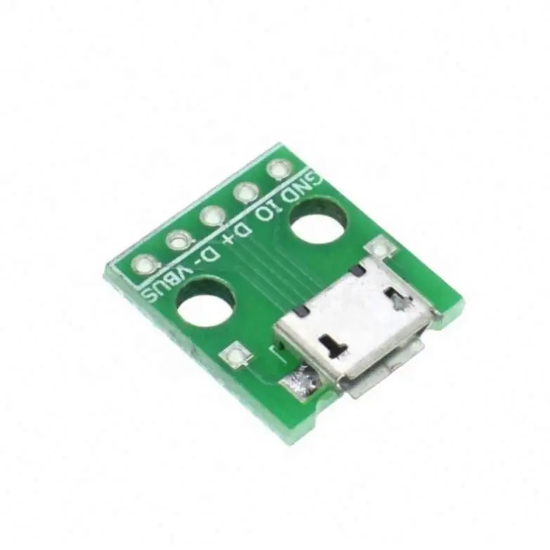 MICRO USB para DIP Adaptador 5pin conector fêmea Tipo B PCB Conversor Pinboard 2.54mm Conector Módulo Board Painel
