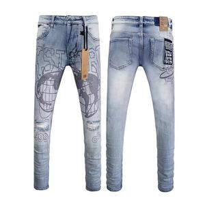 Pantalones Vaqueros de Diseñador KSUBI para Hombre, Tejidos Elásticos Originales, Desgastados, Lavados a la <span class=keywords><strong>Piedra</strong></span>, Color <span class=keywords><strong>Oscuro</strong></span>, Rotos, Estilo Lápiz, Cintura Alta - Product Image 3