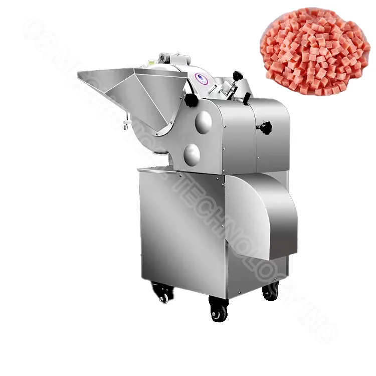Máquina de cortar cubos de tomate e carne fresca