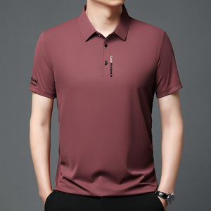 BOTTCOOLA 180 GSM nouveau Style de mode solide à manches courtes respirant vêtements d'affaires décontracté Anti-rides mâle personnalisé Polo <span class=keywords><strong>t</strong></span>-shirt - Product Image 3