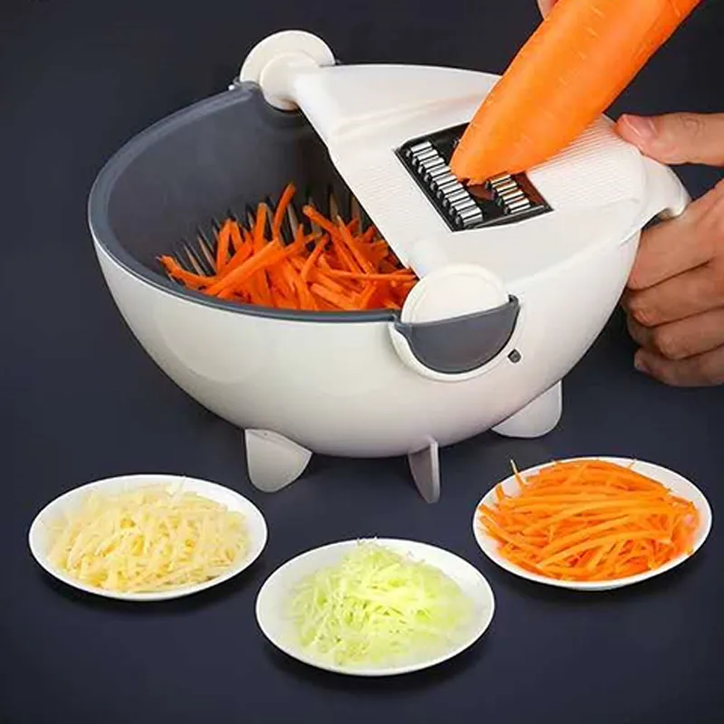 Cortador de legumes manual multifuncional 9 em 1, cortador multifuncional para vegetais e frutas