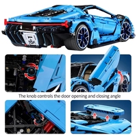 Cada C61041 Nouveau MOC City 1:8 Voiture de course Modèles de voitures de sport à assembler pour adultes Cadeaux 3842 pièces Ensembles de blocs de construction