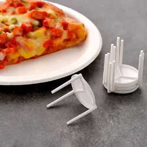 सफेद प्लास्टिक पिज्जा रैक अच्छी गुणवत्ता वाले डिस्पोजेबल खाद्य ग्रेड प्लास्टिक पिज्जा सेवर पिज्जा स्टैंड
