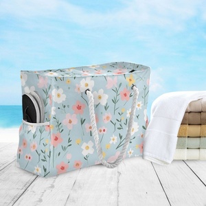 Stylish Custom Puakenikeni Large Summer Waterproof Gym Overnight Shoulder <b>Beach</b> Tote <b>Bags</b> <b>for</b> Women - Product Image 5