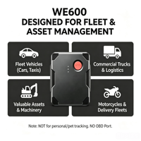 Traceur GPS magnétique 2G pour voiture WE600, longue autonomie, localisation en temps réel avec bouton SOS, surveillance vocale et alarme antivol