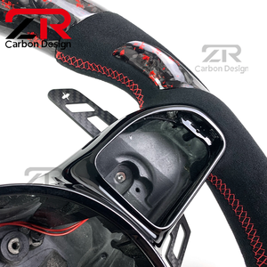 <span class=keywords><strong>Volant</strong></span> en fibre de carbone forgé LED RPM avec palettes de changement de vitesse magnétiques pour Mercedes-Benz Classe E Classe C W205 W204 W212 W213 <span class=keywords><strong>AMG</strong></span> - Product Image 5