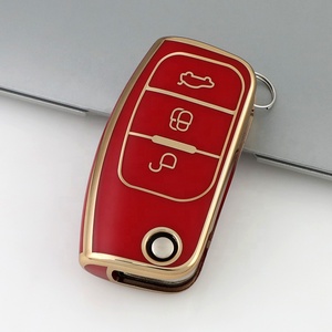 Portachiavi per auto in TPU con bordo dorato adatto per portachiavi Ford C-MAX Escape Fiesta <span class=keywords><strong>Focus</strong></span> RS Fusion Car portachiavi - Product Image 5