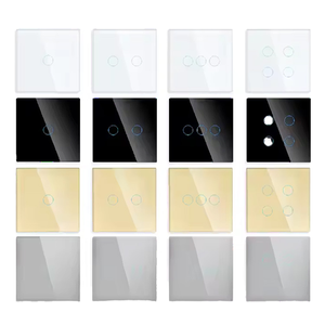 Interrupteur intelligent tactile Tuya Zigbee Alexa Google Glass pour la maison, télécommande, EU UK 2 gang 3 gang 4 gang, commande vocale - Product Image 1
