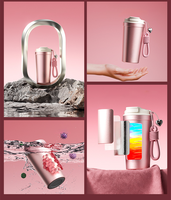 Gobelet de voyage de luxe en titane pur 520 ml, 12h chaud 24h froid, style arctique, avec étui en cuir, boîte cadeau, logo personnalisé, certifié qualité alimentaire