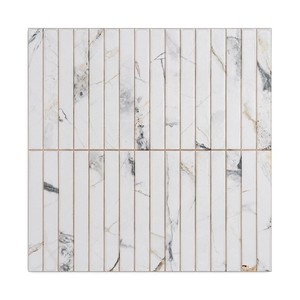 Piastrella Navona Calacatta Pretagliata 35 X 35 Finitura Opaca con Bordi Irregolari - Product Image 4