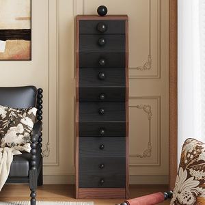 Moderno Mobile Contenitore a Cinque Cassetti in Legno Massello, Pietra e Acciaio Inossidabile con Garanzia di 1 Anno per Soggiorno - Product Image 4