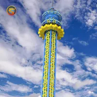 Torre de céu da atração barata do parque de diversões, torre de queda livre de direção para vendas