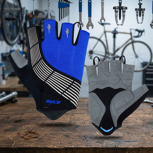 Gants de musculation et de cyclisme mi-doigts pour hommes et femmes, respirants, en spandex et cuir, avec protection anti-choc et paume antidérapante - Product Image 2
