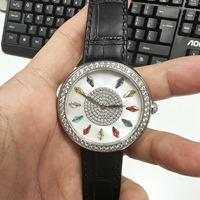Montre pour femme de 38 mm, cadran en nacre, mouvement à quartz importé, bracelet en cuir de crocodile, montre élégante pour femme, montre cadeau
