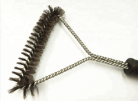 Brosse de nettoyage triangulaire pour barbecue de 12 pouces, outil en métal plus robuste, accessoire de nettoyage pour barbecue