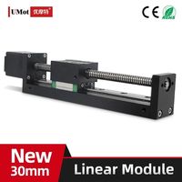Actionneur linéaire miniature UMOT 30 mm de largeur, moteur Nema 11, rail de guidage linéaire miniature pour imprimante à plat LED