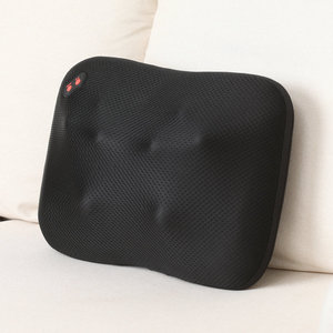 Electric Massage Pillow For Neck Waist Back Rechargeable Plug In Kneading Therapy Black 400X160X300mm - Product Image 2