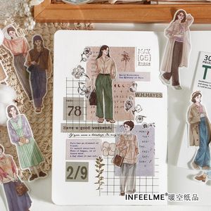 30 tờ/gói Washi Sticker gói vụng về ôm loạt handmade máy tính xách tay trang trí cắt dán cơ sở - Product Image 3