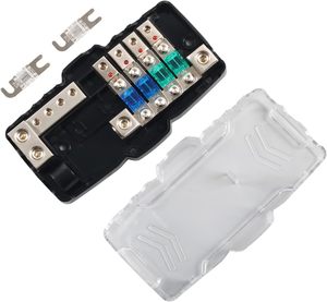 <span class=keywords><strong>Caja</strong></span> <span class=keywords><strong>de</strong></span> <span class=keywords><strong>fusibles</strong></span> para campistas, coches, audio, estéreos, 30A, 60A, 80A con LED rojo 0-4 GA 4 circuitos - Product Image 5