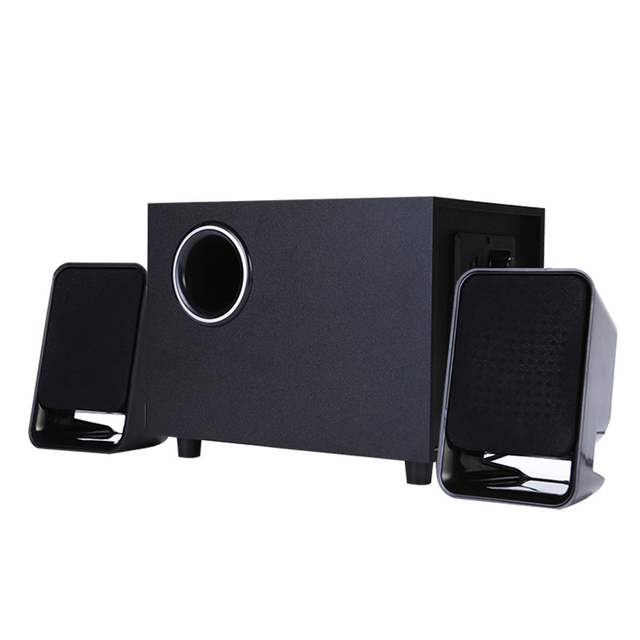 220V Power Supply 2.1 Channel High Volume Wired  Speaker Home Theater Computer Wooden Subwoofer Wired Speaker