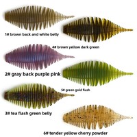 Umpan Lunak Buatan Bentuk Cacing Daun Datar, Ekor Jarum Berulir, Bentuk Kulit Babi, Bentuk Siput, PVC Tenggelam, Kemasan Besar untuk Memancing 10cm 7cm 6.5cm