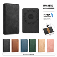 Senior |   Dompet Kartu Magnetik Kulit PU Premium Anti RFID Desain Vintage Tipis Minimalis Embossed Multi-Fungsi 6