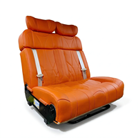 Banc de van 2 places sur mesure en cuir Nappa orange, rabattable et pliable, pour Mercedes Sprinter V-Class